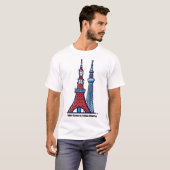 Tokio Toren & Tokyo Skytree T-shirt (Voorkant volledig)