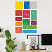 Tokio - Transit Palettes Poster (Thuiskantoor)