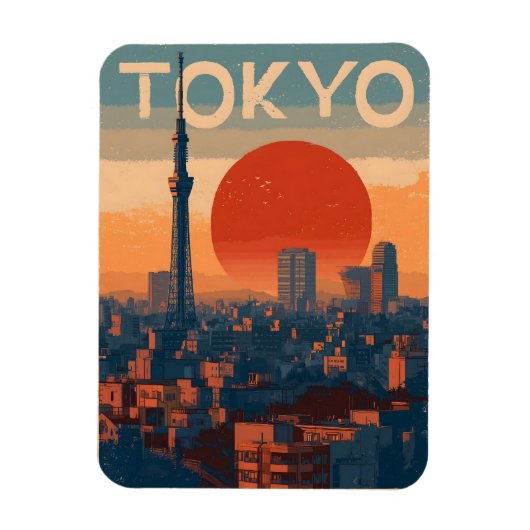 Tokio vintage magneet (Verticaal)