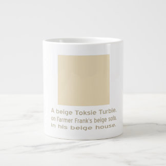 Toksie Turbie Beige op Beige Grote Koffiekop