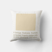Toksie Turbie Beige op Beige Kussen (Achterkant)
