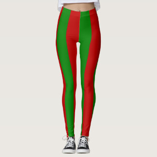 Toksie Turbie Kerstmis Groen Rode Strepen Leggings