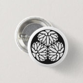 Tokugawa family crest japan ronde button 3,2 cm (Voorkant /achterkant)