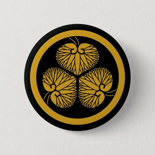 Tokugawa heemst 1(eerste,2e,3e)33 ronde button 5,7 cm (Voorkant)