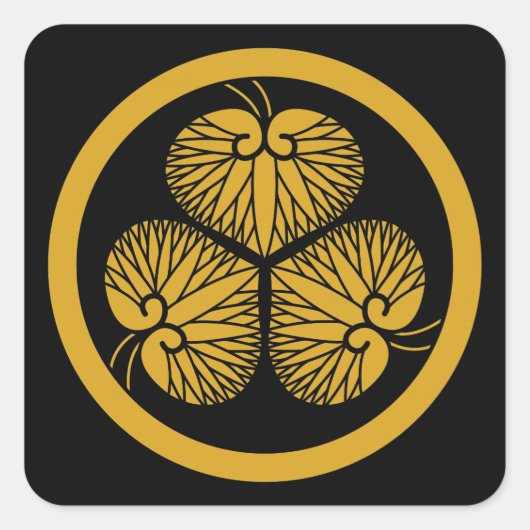 Tokugawa heemst 1(eerste,2e,3e)33 vierkante sticker (Voorkant)