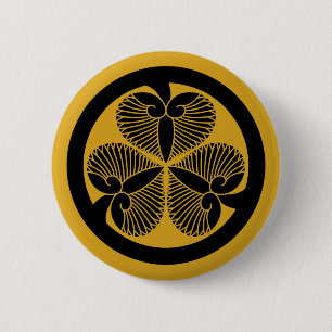 Tokugawa heemst 7(6e Ienobu)35 Ronde Button 5,7 Cm