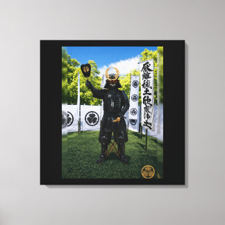Tokugawa Ieyasu Blauwe Lucht Samurai-pantser 24x24 Canvas Afdruk