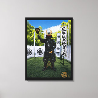 Tokugawa Ieyasu Samurai-pantser Blauw Hemel Canvas Afdruk