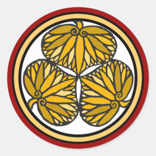 Tokugawa Shogun Family Crest, Kyoto, Edo Ronde Sticker