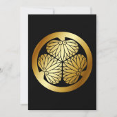 Tokugawa Shogun Japanese Family Crest Kaart (Voorkant)