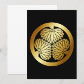 Tokugawa Shogun Japanese Family Crest Kaart (Voorkant / Achterkant)