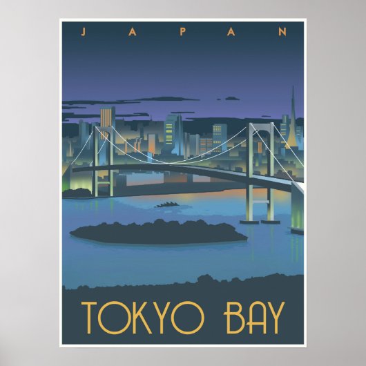 Tokyo Bay 's nachts Poster (Voorkant)