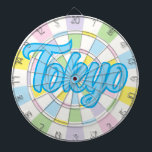 Tokyo Blue Bewerkbare tekst op wit en pastelkleur Dartbord<br><div class="desc">Tokyo Blauw Gekleurde Tekst op Wit En Pastel Kleuren Dart Board Game Inclusief 6 Brass Darts 🎯Personaliseer met jouw tekst of naam door de personalisatieoptie te selecteren. Laat het me weten als u aanvullende vragen heeft en omdat de klantenondersteuning van Zazzle de klantervaring afhandelt, kunt u Zazzle-klantenondersteuning bereiken via chat,...</div>