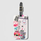 TOKYO BOARDINGPAS FONE BAGAGELABEL (Voorkant (verticaal))