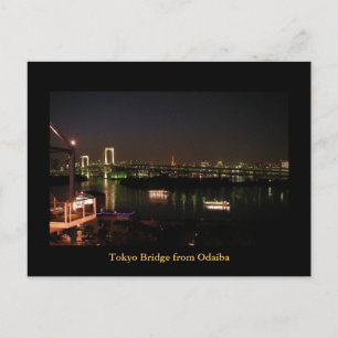 Tokyo Bridge uit Odaiba, Tokyo Japan Briefkaart