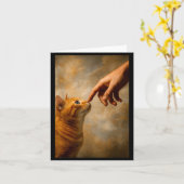 Tokyo Cat In Straw Hat With Tea Cup Skytree City V Kaart (Gele Bloem)