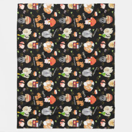 TOKYO CHOWTIME Chow Fleece Deken