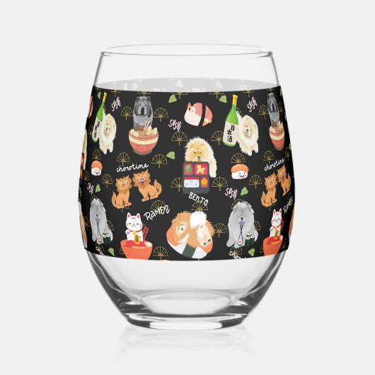 TOKYO CHOWTIME Chow Wijnglas Zonder Voet (Links)