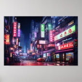 Tokyo City Neon Light Poster (Voorkant)