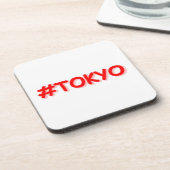 "#Tokyo" Cute Design. Bestel nu Bier Onderzetter (Linkerzijde)