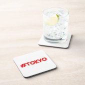 "#Tokyo" Cute Design. Bestel nu Bier Onderzetter (Rechterzijde)
