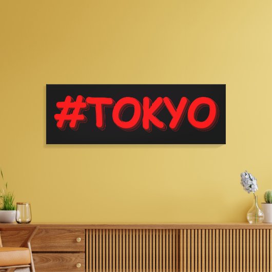 "#Tokyo" Cute Design. Bestel nu Canvas Afdruk (Insitu (Woonkamer))