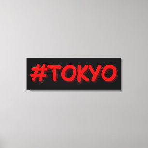 "#Tokyo" Cute Design. Bestel nu Canvas Afdruk