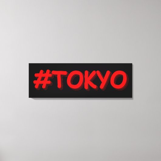 "#Tokyo" Cute Design. Bestel nu Canvas Afdruk (Voorkant)