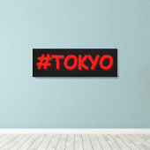 "#Tokyo" Cute Design. Bestel nu Canvas Afdruk (Insitu (Houten vloer))