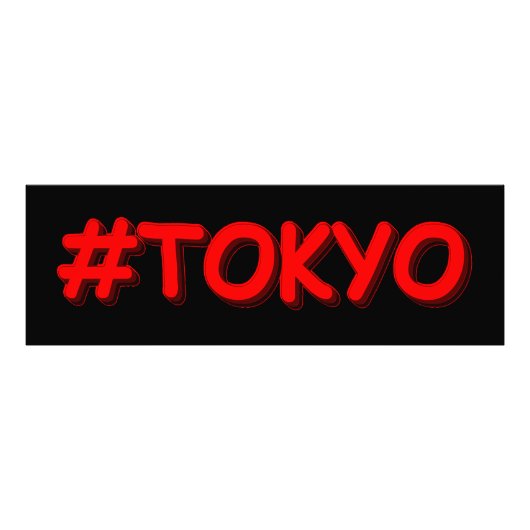 "#Tokyo" Cute Design. Bestel nu Foto Afdruk (Voorkant)