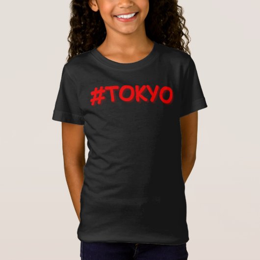 "#Tokyo" Cute Design. Bestel nu T-shirt (Voorkant)