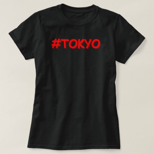 "#Tokyo" Cute Design. Bestel nu T-shirt (Design voorkant)