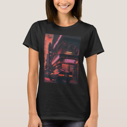 Tokyo Cyberpunks Retro lo-fi indie Japan vibe aest T-shirt (Voorkant)