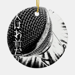 Tokyo Deejays Retro 1980s muziek Mega Microphone Keramisch Ornament
