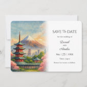 Tokyo Destination Wedding Save the Date Kaart (Voorkant)