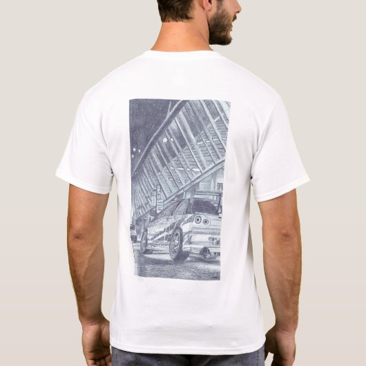 Tokyo Drift Handgetekend T-shirt (Achterkant)