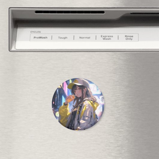 Tokyo Girl | 東京娘 GenerartiveAI シール Magneet (Insitu (Vaatwasser))