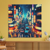 Tokyo in Beweging Canvas Afdruk (Insitu (Woonkamer))