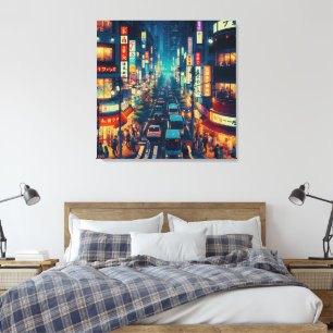 Tokyo in Beweging Canvas Afdruk