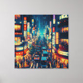 Tokyo in Beweging Canvas Afdruk (Voorkant)