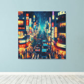 Tokyo in Beweging Canvas Afdruk (Insitu (Houten vloer))