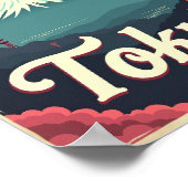 Tokyo in Bloei – Retro Reisposter Poster (Hoek)