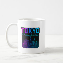 Tokyo In Harmony With Chaos – Neon Skyline Art Koffiemok