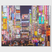 TOKYO, JAPAN - 14 MAART 2014: Signs densely line Cadeaupapier (Vlak)