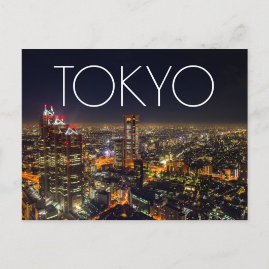 Tokyo Japan bij nacht Briefkaart (Voorkant)