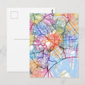Tokyo Japan City Map Briefkaart (Voorkant / Achterkant)