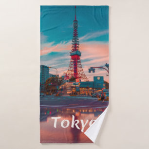 Tokyo Japan City Skytree Badhanddoek