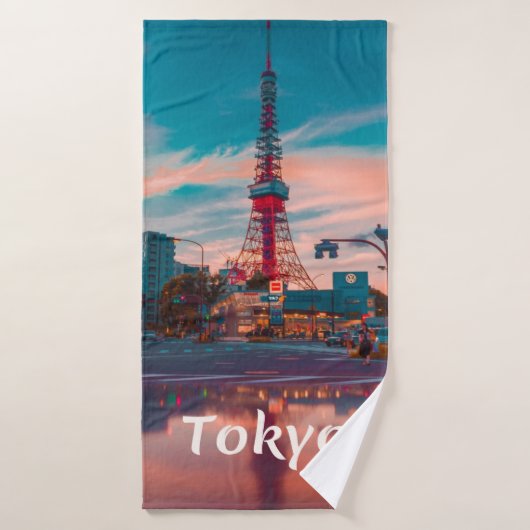 Tokyo Japan City Skytree Badhanddoek (Badhanddoek)
