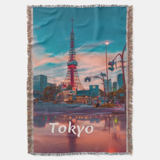 Tokyo Japan City Skytree Deken (Voorkant Verticaal)