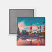 Tokyo Japan City Skytree Magneet (Voorkant / Achterkant)